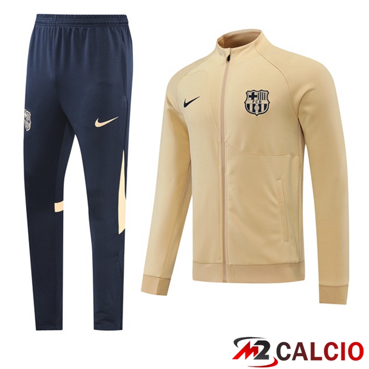 Insieme Tuta Calcio - Giacca FC Barcellona Giallo 2022/2023