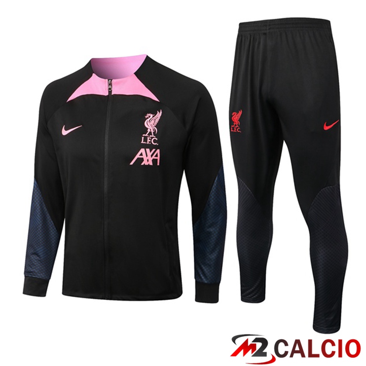 Insieme Tuta Calcio - Giacca FC Liverpool Nero 2022/2023
