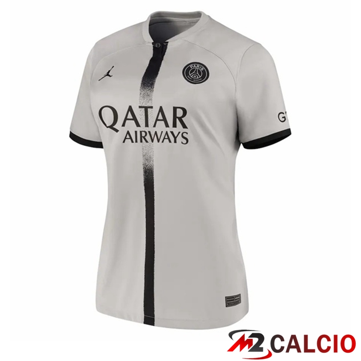 Maglie Calcio Paris PSG Donna Seconda Grigio 2022/2023