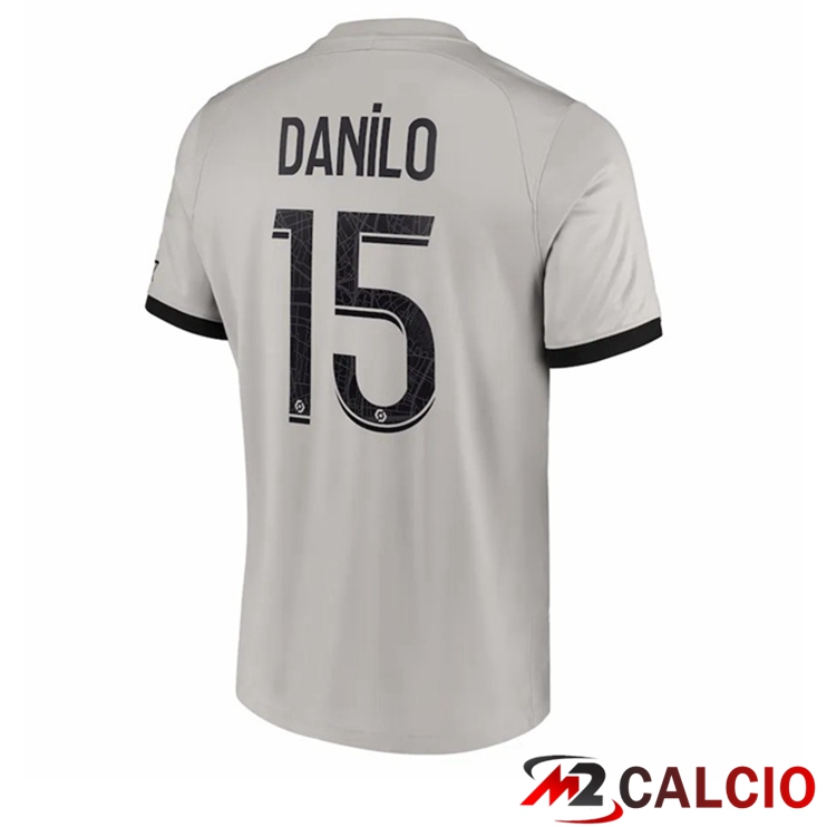 Maglie Calcio Paris PSG (Danilo 15) Seconda Grigio 2022/2023