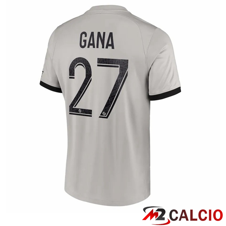 Maglie Calcio Paris PSG (Gana 27) Seconda Grigio 2022/2023