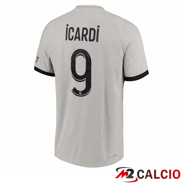 Maglie Calcio Paris PSG (Icardi 9) Seconda Grigio 2022/2023