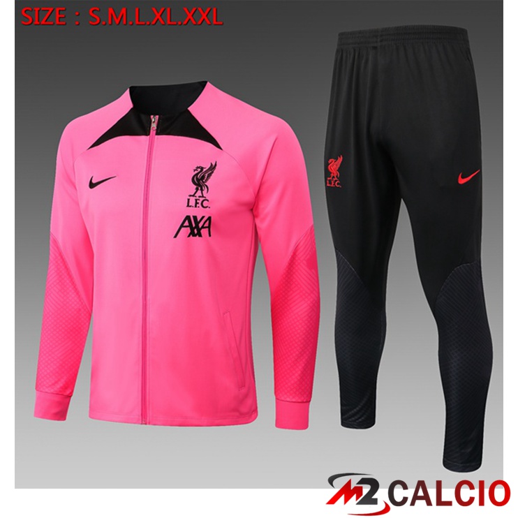 Insieme Tuta Calcio - Giacca FC Liverpool Bambino Rosa 2022/2023