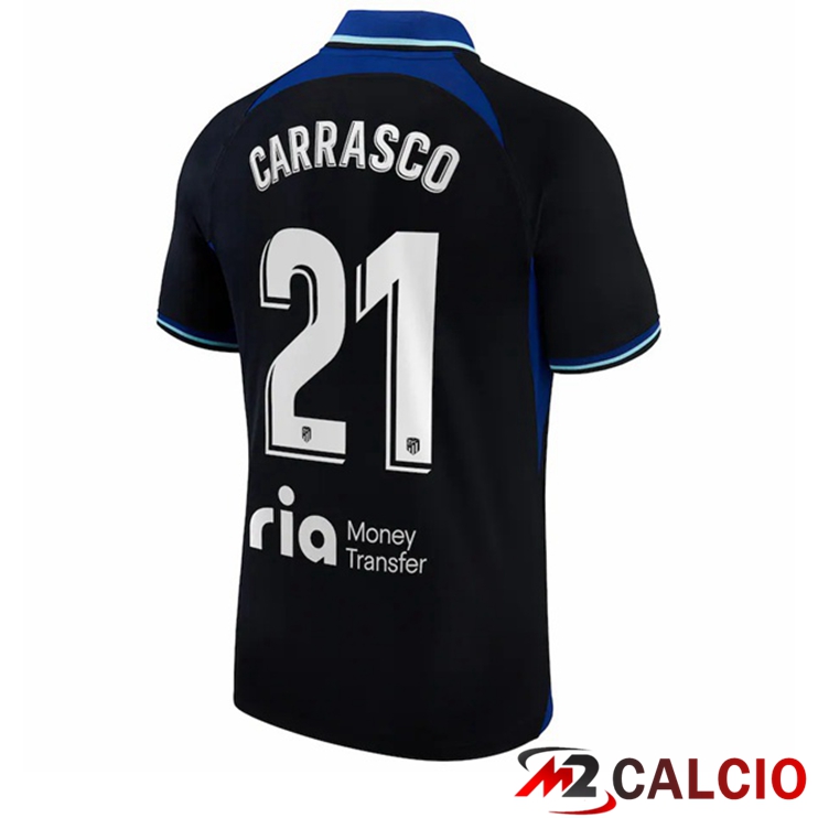 Maglie Calcio Atletico Madrid (Carrasco 21) Seconda Nero 2022/2023