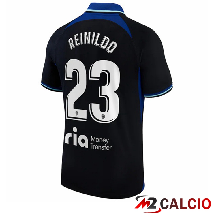Maglie Calcio Atletico Madrid (Reinildo 23) Seconda Nero 2022/2023