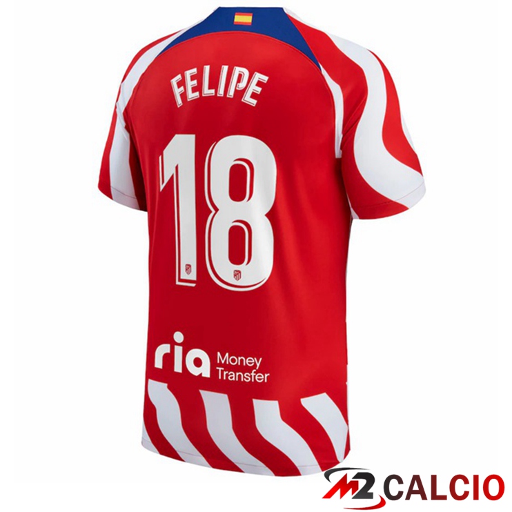 Maglie Calcio Atletico Madrid (Felipe 18) Prima Rosso 2022/2023