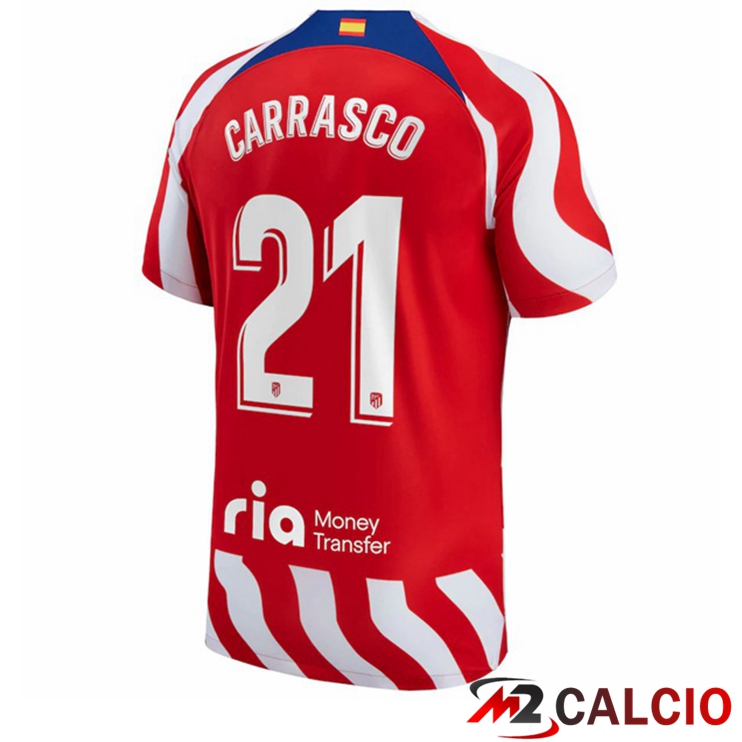 Maglie Calcio Atletico Madrid (Carrasco 21) Prima Rosso 2022/2023