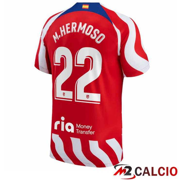 Maglie Calcio Atletico Madrid (M.Hermoso 22) Prima Rosso 2022/2023