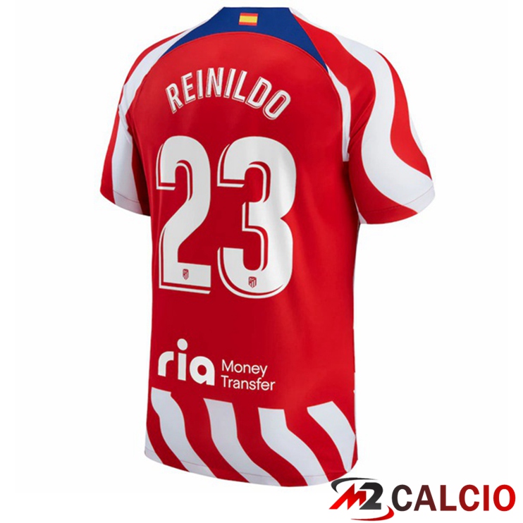Maglie Calcio Atletico Madrid (Reinildo 23) Prima Rosso 2022/2023