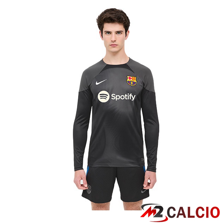 Maglie Calcio FC Barcellona Portiere Manica Lunga Nero 2022/2023