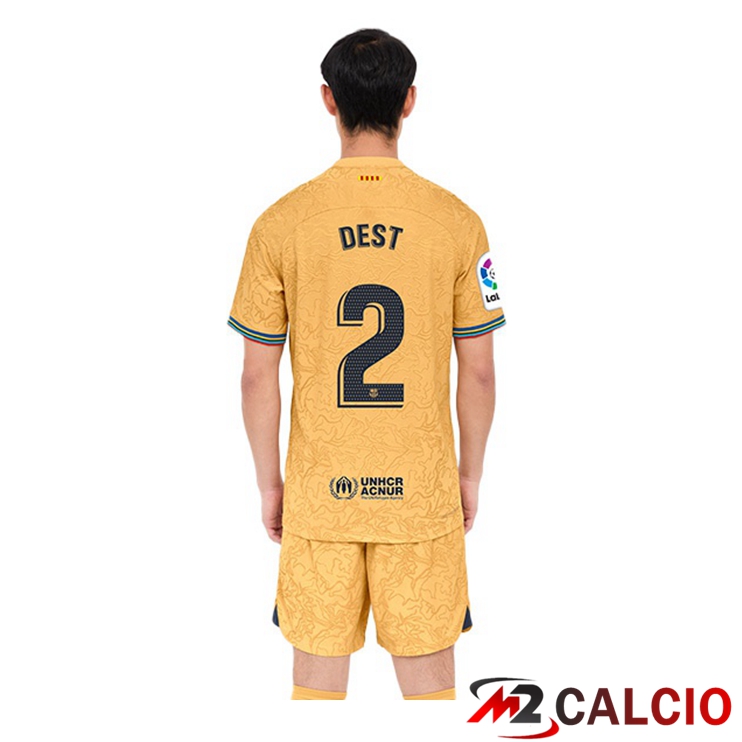 Maglie Calcio FC Barcellona (Dest 2) Seconda Giallo 2022/2023