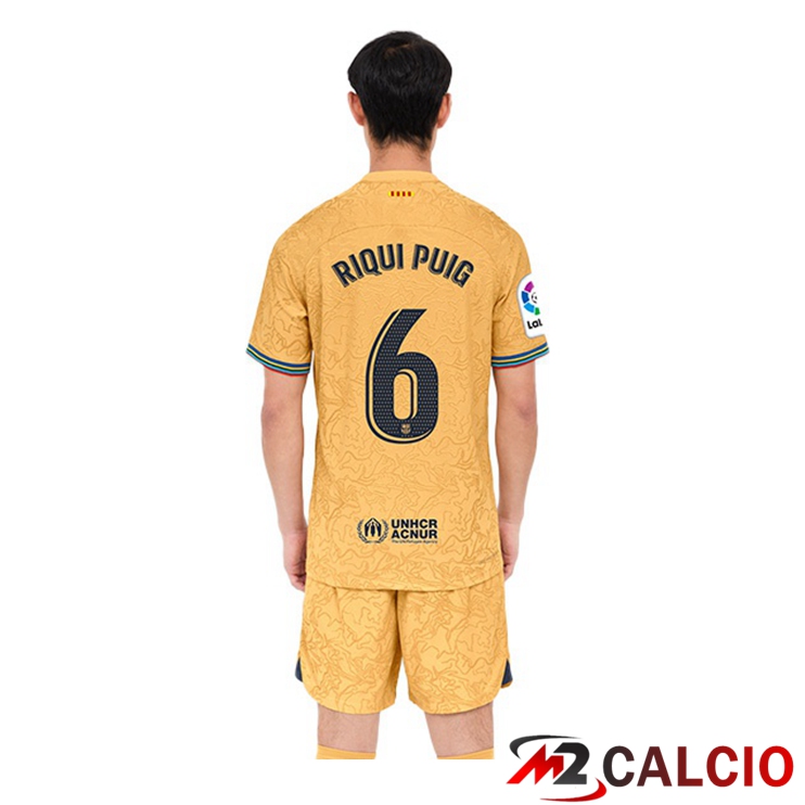 Maglie Calcio FC Barcellona (Riqui Puig 6) Seconda Giallo 2022/2023