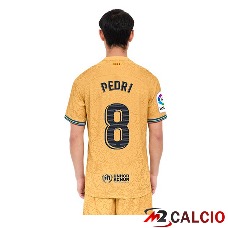 Maglie Calcio FC Barcellona (Pedri 8) Seconda Giallo 2022/2023