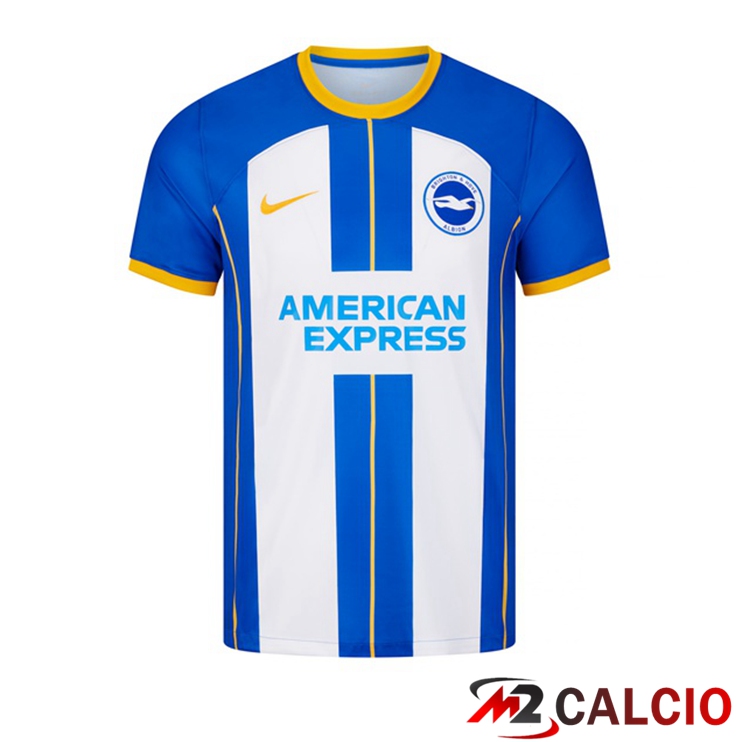 Maglie Calcio FC Brighton Prima Blu Bianco 2022/2023