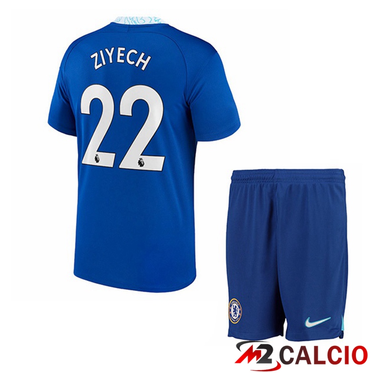 Maglie Calcio FC Chelsea (Ziyech 22) Bambino Prima Blu 2022/2023