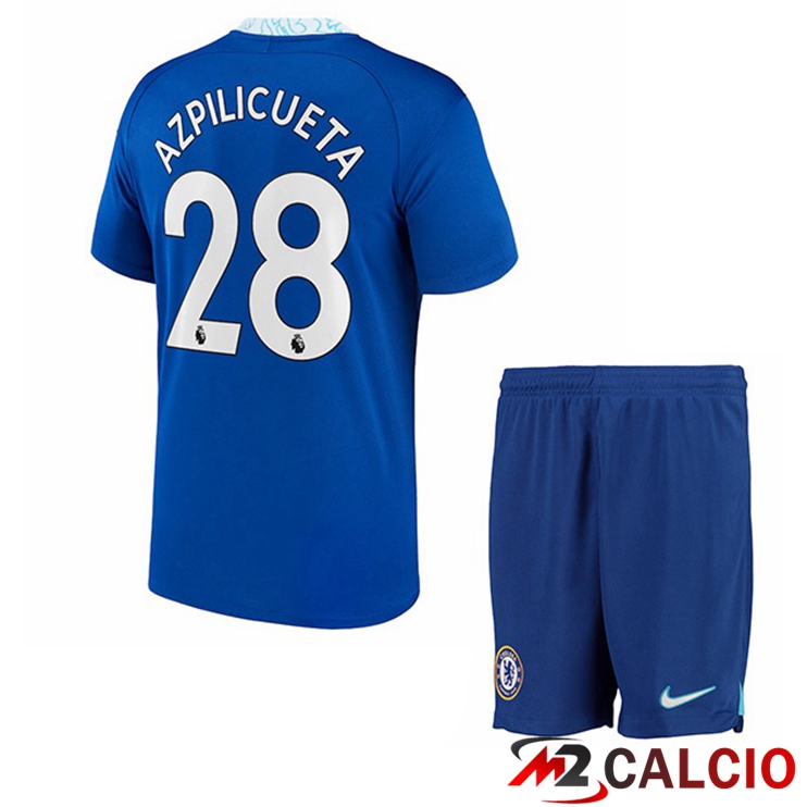 Maglie Calcio FC Chelsea (Azpilicueta 28) Bambino Prima Blu 2022/2023