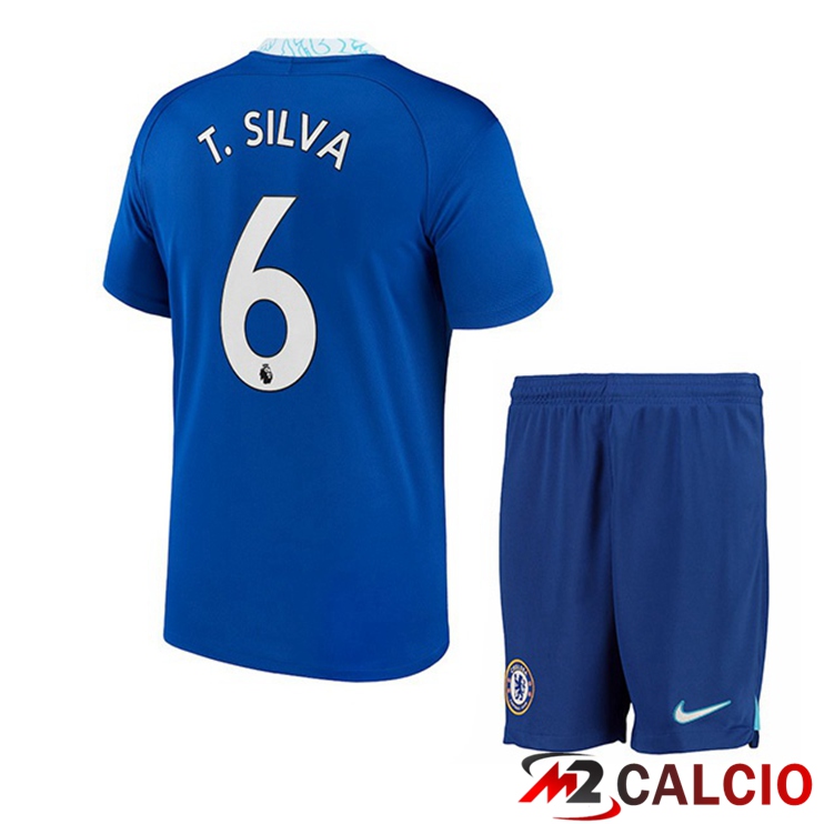 Maglie Calcio FC Chelsea (T. Silva 6) Bambino Prima Blu 2022/2023