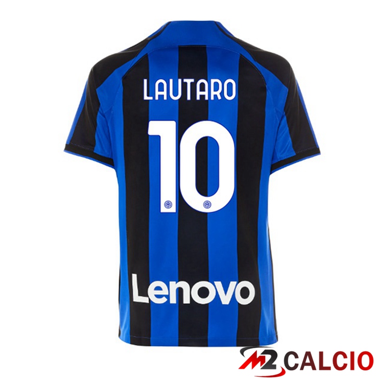 Maglie Calcio Inter Milan (LAUTARO 10) Prima Nero Blu 2022/2023