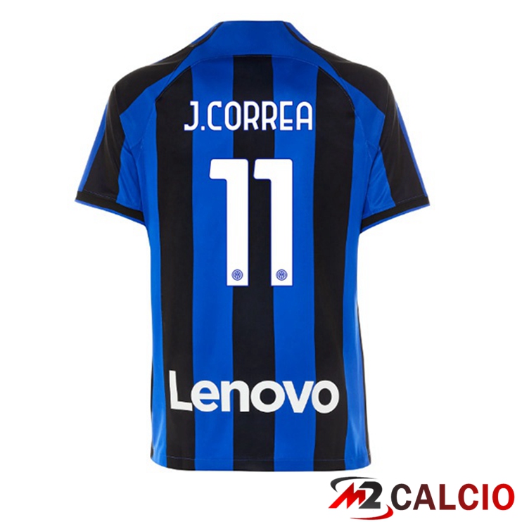 Maglie Calcio Inter Milan (J. CORREA 11) Prima Nero Blu 2022/2023