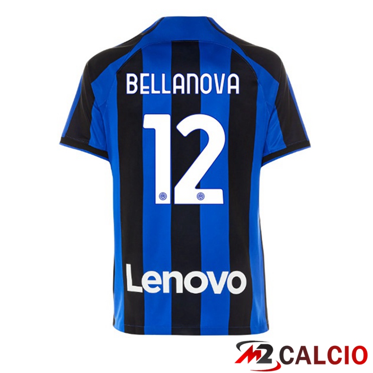 Maglie Calcio Inter Milan (BELLANOVA 12) Prima Nero Blu 2022/2023