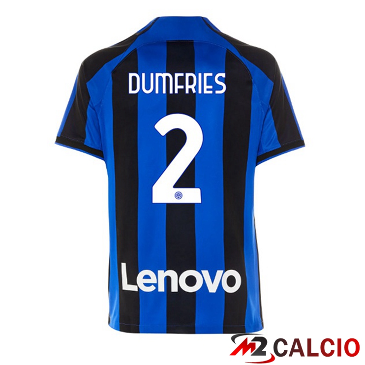 Maglie Calcio Inter Milan (DUMFRIES 2) Prima Nero Blu 2022/2023