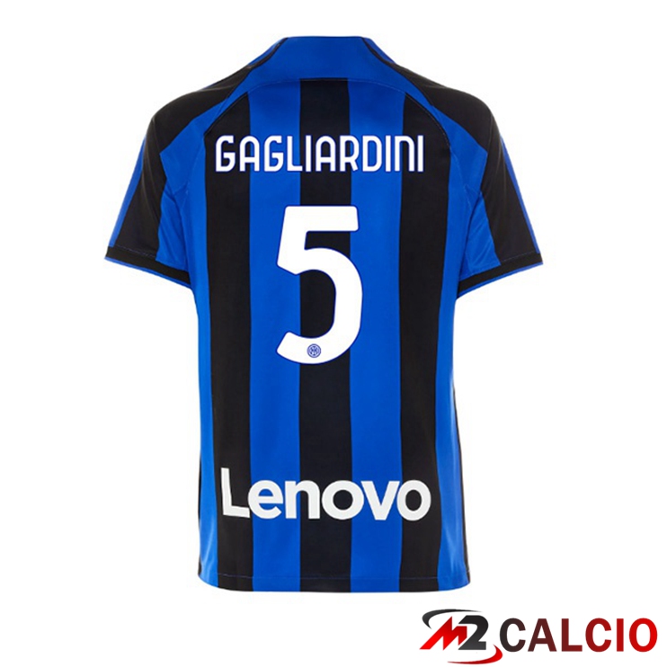 Maglie Calcio Inter Milan (GAGLIARDINI 5) Prima Nero Blu 2022/2023