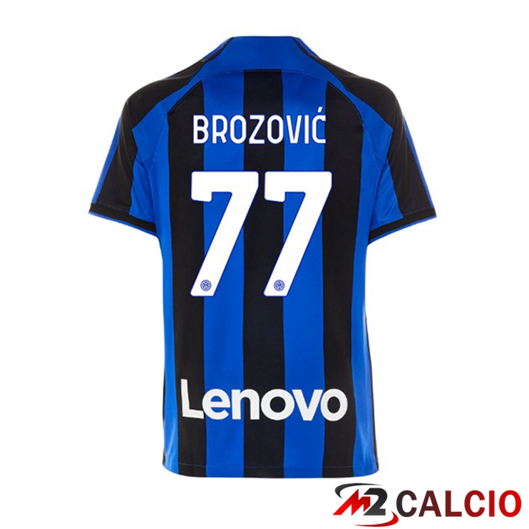Maglie Calcio Inter Milan (BROZOVIĆ 77) Prima Nero Blu 2022/2023