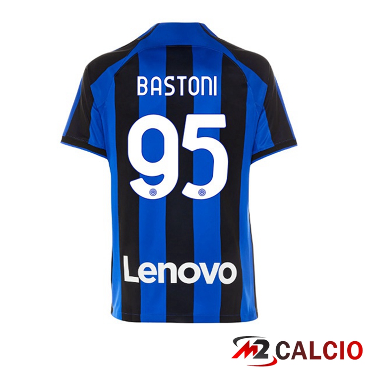Maglie Calcio Inter Milan (BASTONI 95) Prima Nero Blu 2022/2023