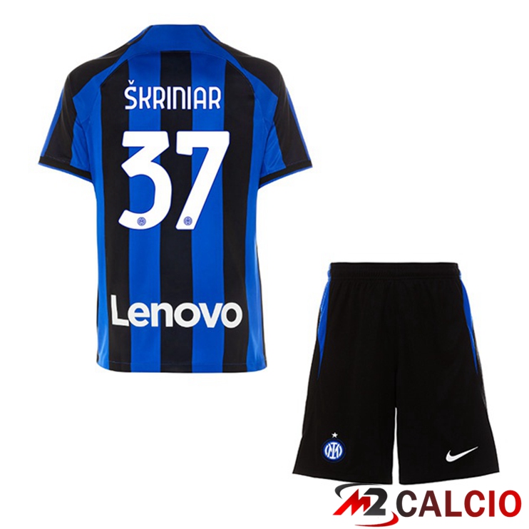 Maglie Calcio Inter Milan (ŠKRINIAR 37) Bambino Prima Nero Blu 2022/2023