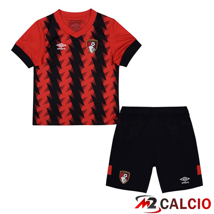 Maglie Calcio AFC Bournemouth Bambino Prima Rosso Nero 2022/2023