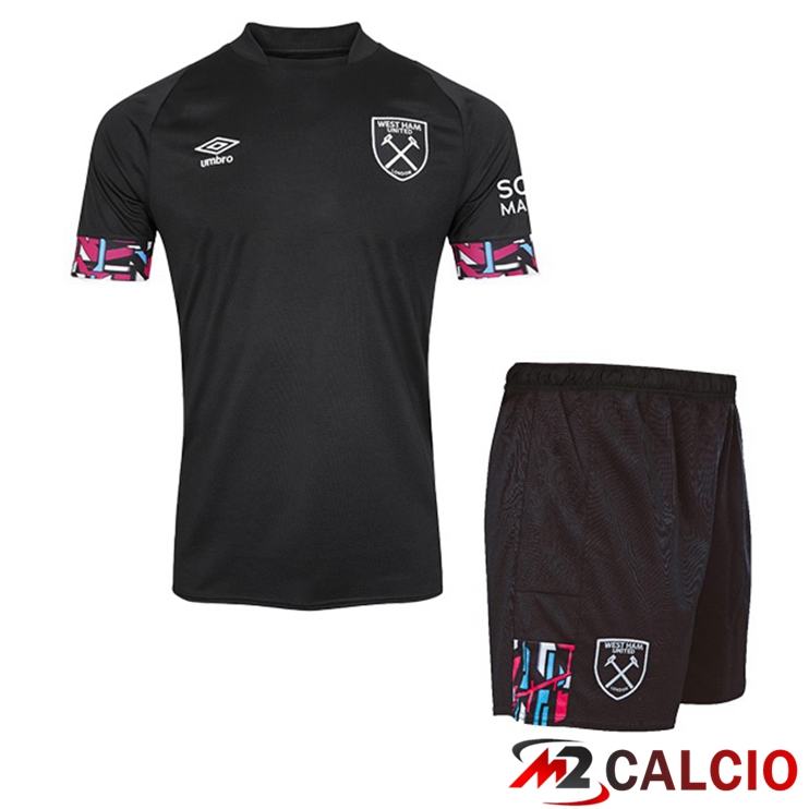 Maglie Calcio West Ham Bambino Seconda Nero 2022/2023