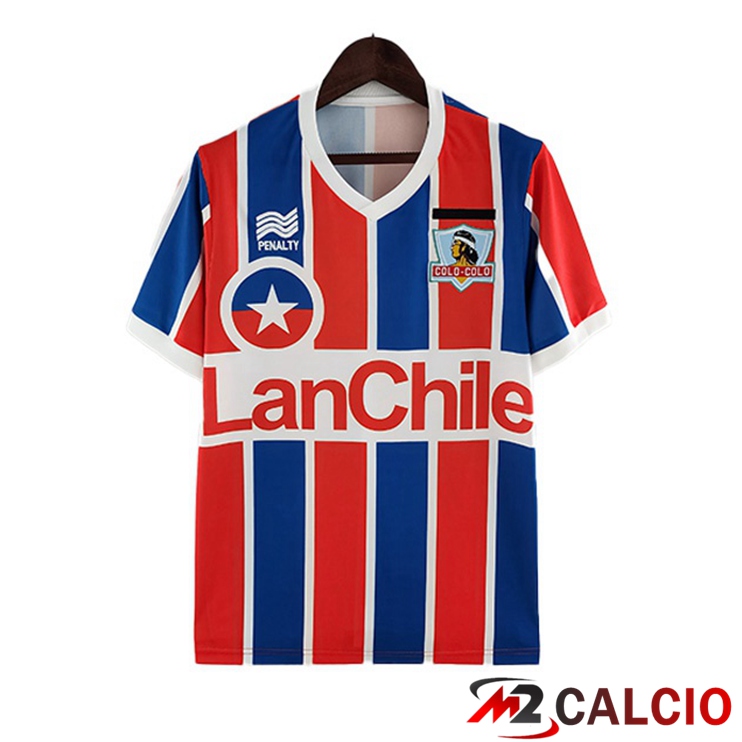 Maglie Calcio Colo-Colo Retro Seconda Blu Rosso 1986