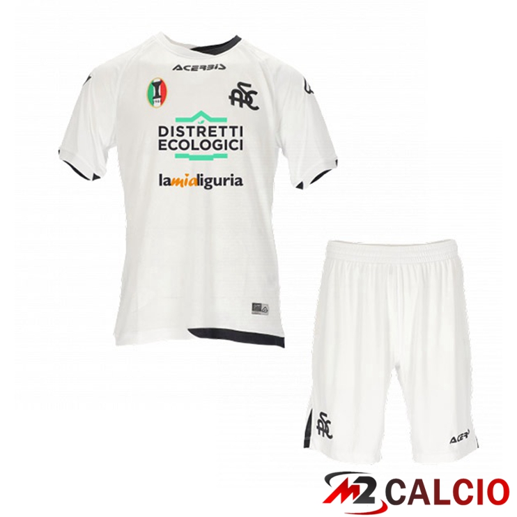 Maglie Calcio Spezia Calcio Bambino Prima Bianco 2022/2023