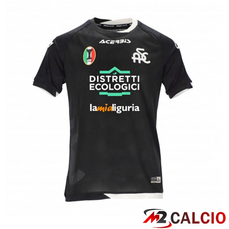 Maglie Calcio Spezia Calcio Seconda Nero 2022/2023