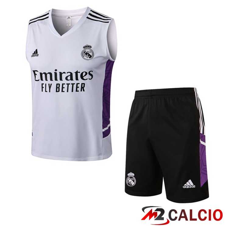 Canotta Calcio Real Madrid + Pantaloncini Bianco 2022/2023