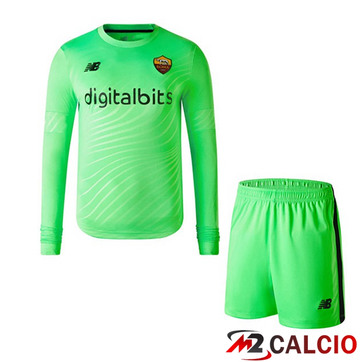 Maglie Calcio AS Monaco Bambino Portiere Manica Lunga Verde 2022/2023