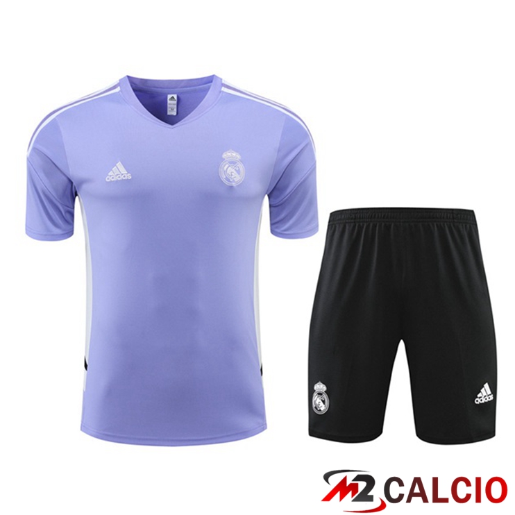 T Shirt Allenamento Real Madrid + Pantaloncini Viola 2022/2023