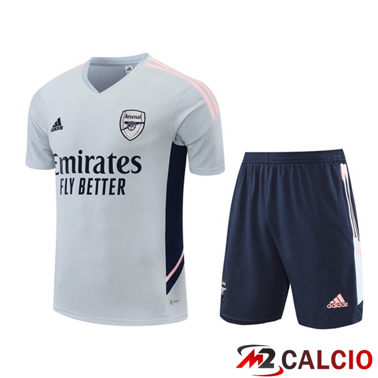 T Shirt Allenamento Arsenal + Pantaloncini Bianco 2022/2023