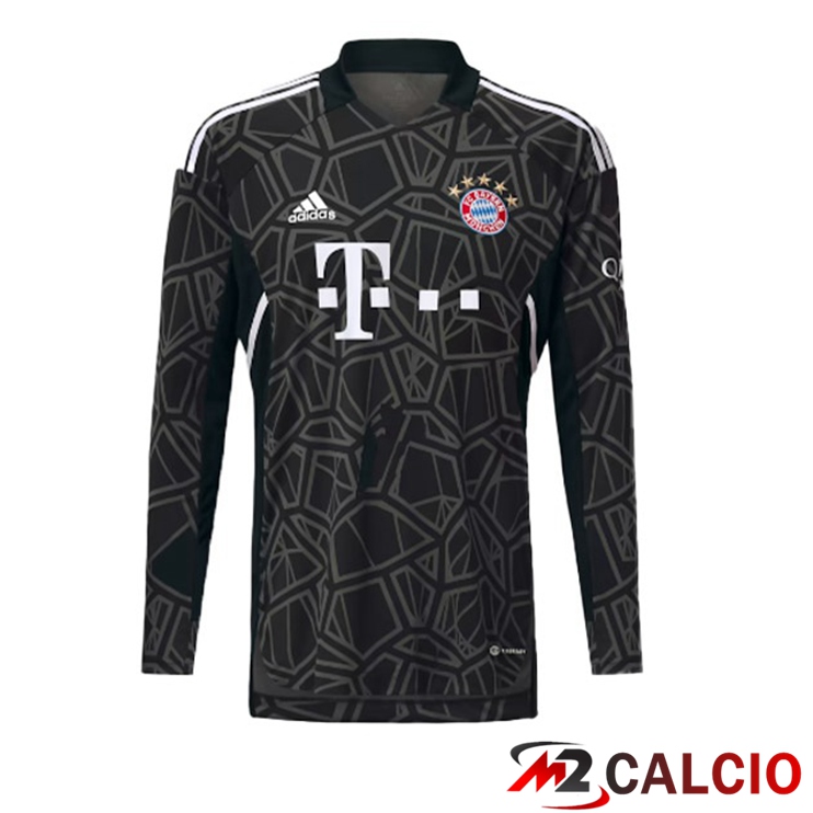 Maglie Calcio Bayern Monaco Portiere Manica Lunga Nero 2022/2023