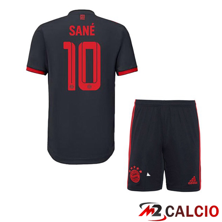 Maglie Calcio Bayern Monaco (Sané 10) Bambino Terza Nero 2022/2023