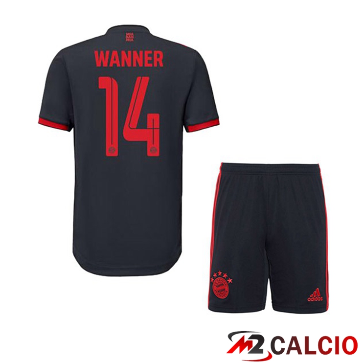 Maglie Calcio Bayern Monaco (Wanner 14) Bambino Terza Nero 2022/2023