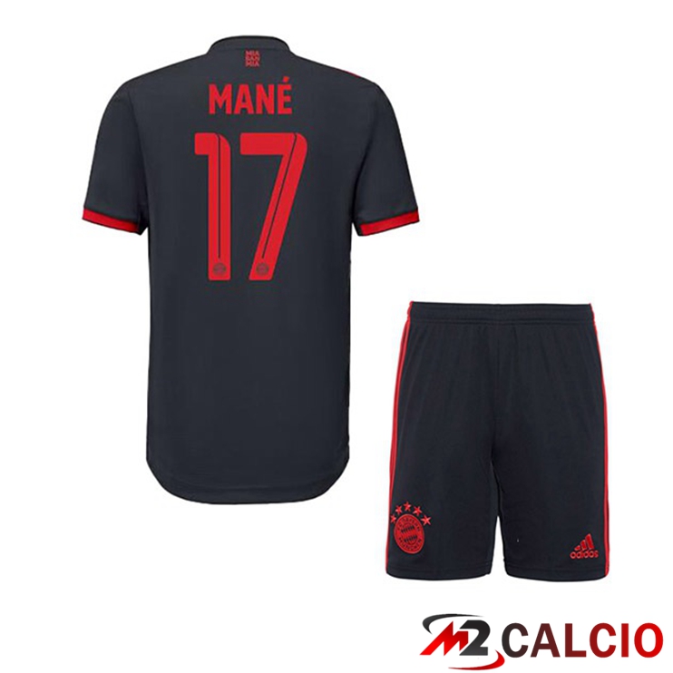 Maglie Calcio Bayern Monaco (Mané 17) Bambino Terza Nero 2022/2023