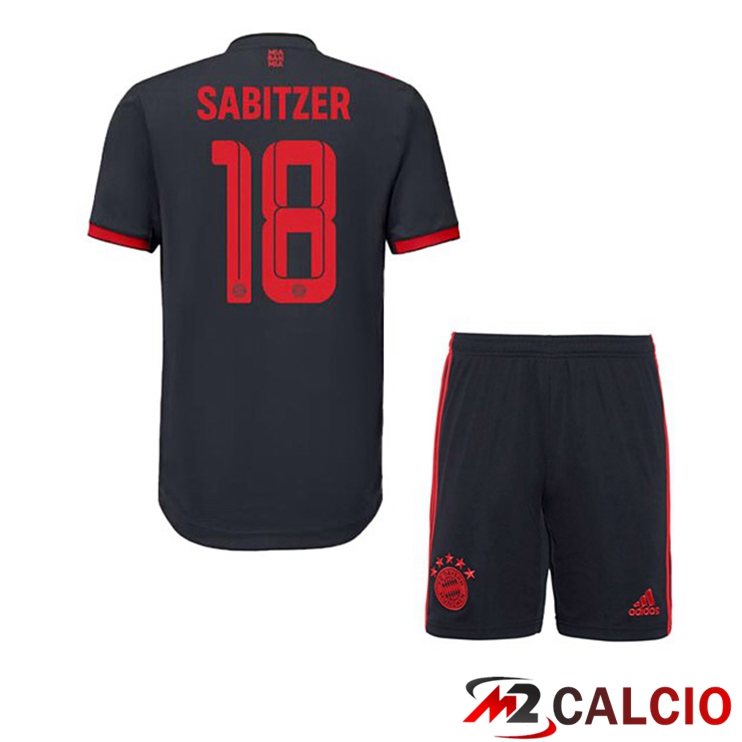 Maglie Calcio Bayern Monaco (Sabitzer 18) Bambino Terza Nero 2022/2023