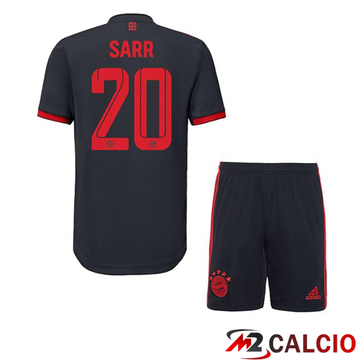 Maglie Calcio Bayern Monaco (Sarr 20) Bambino Terza Nero 2022/2023