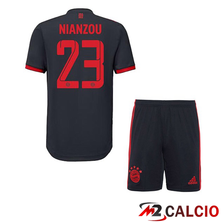 Maglie Calcio Bayern Monaco (Nianzou 23) Bambino Terza Nero 2022/2023
