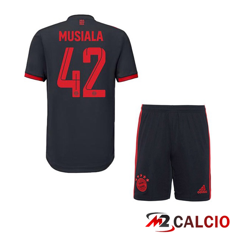Maglie Calcio Bayern Monaco (Musiala 42) Bambino Terza Nero 2022/2023