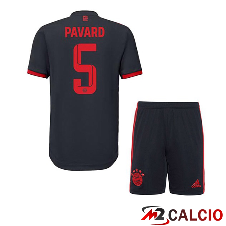Maglie Calcio Bayern Monaco (Pavard 5) Bambino Terza Nero 2022/2023