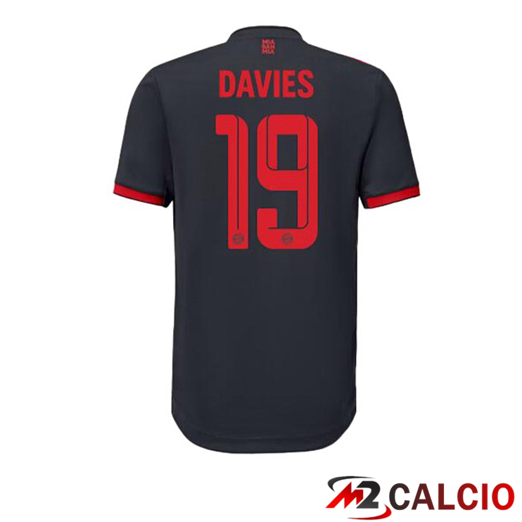 Maglie Calcio Bayern Monaco (Davies 19) Terza Nero 2022/2023