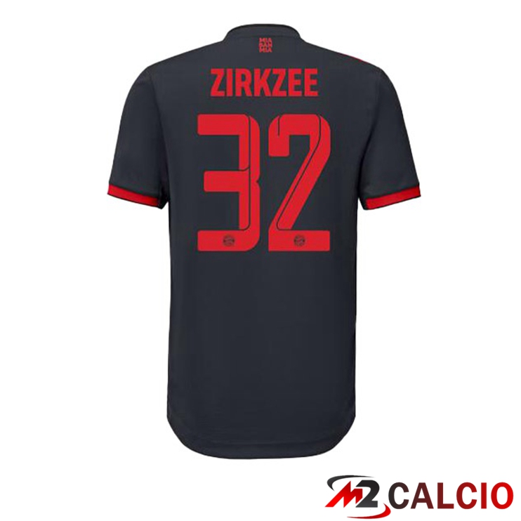 Maglie Calcio Bayern Monaco (Zirkzee 32) Terza Nero 2022/2023