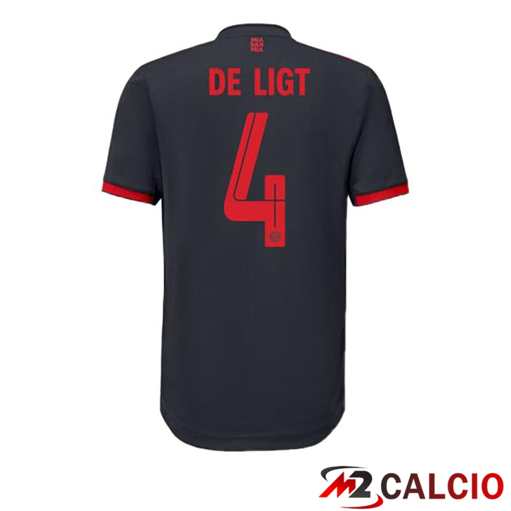 Maglie Calcio Bayern Monaco (de Ligt 4) Terza Nero 2022/2023